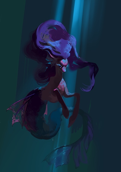 Size: 1527x2160 | Tagged: safe, artist:yanisfucker, derpibooru import, oc, unofficial characters only, siren, female, image, jpeg, sketch, solo, swimming