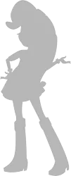 Size: 4832x11974 | Tagged: safe, artist:wissle, derpibooru import, rarity, equestria girls, absurd resolution, boots, clothes, female, image, monochrome, png, pokémon, shoes, silhouette, simple background, skirt, solo, standing, transparent background, vector, who's that pokémon