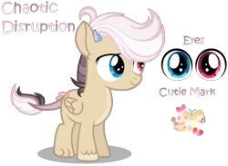 Size: 1192x872 | Tagged: safe, artist:starshinestellaryt, derpibooru import, oc, oc:chaotic disruption, hybrid, image, interspecies offspring, male, offspring, parent:discord, parent:fluttershy, parents:discoshy, png, simple background, solo, transparent background