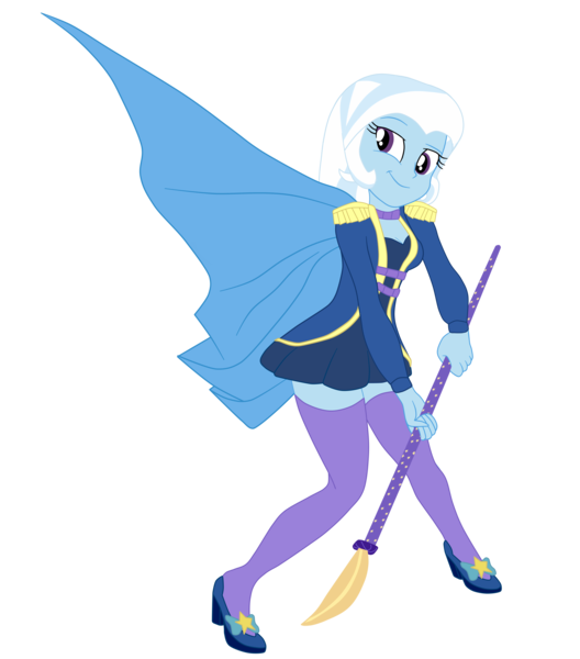 Size: 4560x5181 | Tagged: safe, artist:gmaplay, derpibooru import, trixie, equestria girls, equestria girls series, street magic with trixie, spoiler:eqg series (season 2), accessory swap, image, png, solo, spear, sword, the great and powerful, weapon