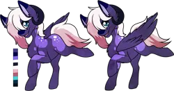 Size: 1280x672 | Tagged: safe, artist:velnyx, derpibooru import, oc, oc:gusty orchard, pegasus, pony, horns, image, male, png, simple background, solo, stallion, transparent background