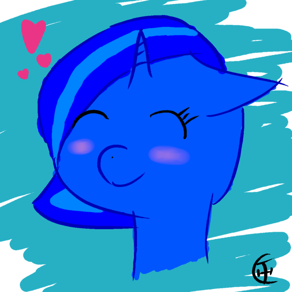 Size: 1162x1162 | Tagged: safe, derpibooru import, oc, oc:blue vector, unofficial characters only, pony, unicorn, adorable face, blushing, bust, cute, eyes closed, female, floating heart, floppy ears, heart, horn, image, png, portrait, solo, solo female, two toned mane, unicorn oc