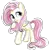 Size: 1000x1000 | Tagged: artist needed, safe, official, fluttershy, pegasus, app, female, image, official art, png, quidd, shy, simple background, solo, sticker, transparent background, watercolor love