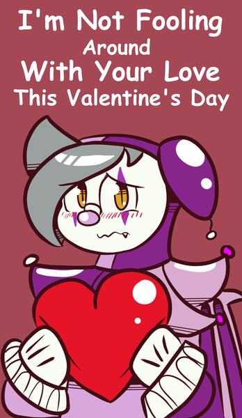 Size: 983x1694 | Tagged: safe, artist:tranzmuteproductions, derpibooru import, oc, oc:tranzmute, unofficial characters only, bat pony, pony, bat pony oc, bat wings, clown, clown nose, embarrassed, heart, heart pillow, image, jester, latex, latex suit, male, pillow, png, red background, simple background, stallion, wings