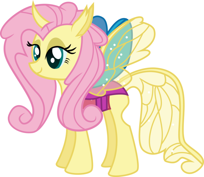 Size: 5121x4439 | Tagged: safe, artist:digimonlover101, derpibooru import, fluttershy, changedling, changeling, absurd resolution, changedlingified, female, gameloft, image, png, simple background, solo, species swap, transparent background, vector