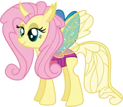 Size: 5121x4439 | Tagged: safe, artist:digimonlover101, derpibooru import, fluttershy, changedling, changeling, absurd resolution, changedlingified, female, gameloft, image, png, simple background, solo, species swap, transparent background, vector