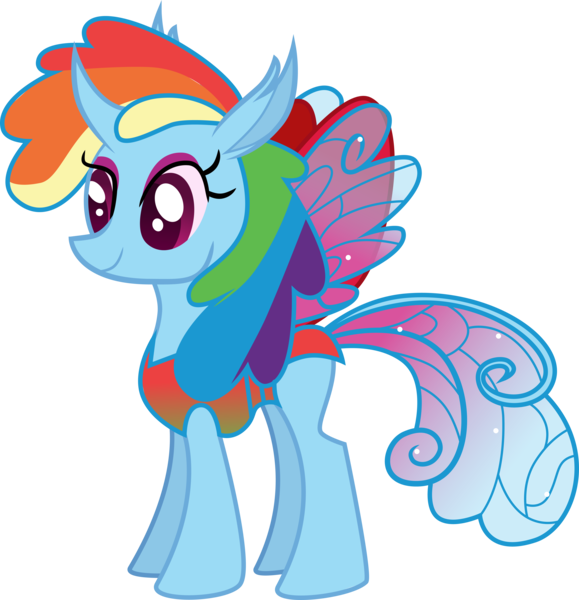 Size: 5177x5365 | Tagged: safe, artist:digimonlover101, derpibooru import, rainbow dash, changedling, changeling, absurd resolution, changedlingified, female, gameloft, image, png, simple background, solo, species swap, transparent background