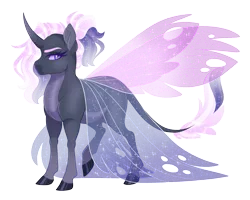 Size: 2245x1800 | Tagged: safe, artist:gigason, derpibooru import, oc, oc:philautia, changepony, hybrid, female, image, magical lesbian spawn, offspring, parent:queen chrysalis, parent:starlight glimmer, png, simple background, solo, transparent background