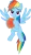Size: 689x1171 | Tagged: safe, artist:robbertkangaroo, derpibooru import, rainbow dash, sweet and elite, balloon, flying, hoof hold, image, lidded eyes, looking at you, png, simple background, solo, transparent background, vector