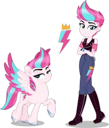 Size: 3401x4000 | Tagged: safe, artist:orin331, derpibooru import, zipp storm, pegasus, pony, equestria girls, my little pony: a new generation, accessories, boots, bracelet, clothes, crossed arms, crossed legs, cutie mark, equestria girls-ified, feathered fetlocks, female, fingerless gloves, frown, g5, g5 to equestria girls, g5 to g4, gloves, high res, human ponidox, image, jewelry, leather vest, looking at you, mare, movie accurate, png, raised hoof, self paradox, self ponidox, shoes, simple background, transparent background