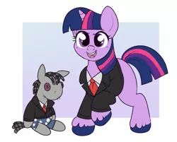 Size: 1013x815 | Tagged: safe, artist:lulubell, derpibooru import, smarty pants, twilight sparkle, pony, clothes, female, filly, filly twilight sparkle, image, png, secret agent, suit, younger
