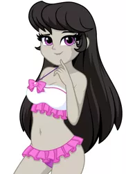 Size: 905x1244 | Tagged: safe, artist:rosemile mulberry, derpibooru import, octavia melody, equestria girls, belly button, clothes, cute, female, image, png, solo, swimsuit, tavibetes