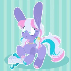 Size: 2160x2160 | Tagged: safe, artist:connorbal, derpibooru import, razzaroo, earth pony, pony, female, g3, g3 to g4, generation leap, image, lying down, mare, png, prone, solo