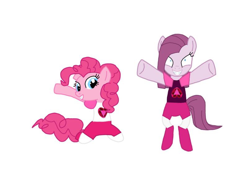 Size: 1024x768 | Tagged: safe, artist:chanyhuman, derpibooru import, pinkie pie, earth pony, pony, clothes, cosplay, costume, crossover, cupcake, deviantart, duality, food, image, pinel, pinkamena diane pie, pinkie being pinkie, png, spinel (steven universe), steven universe, steven universe future, steven universe: the movie, vector