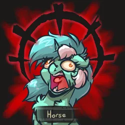 Size: 4000x4000 | Tagged: safe, artist:witchtaunter, derpibooru import, lyra heartstrings, horse, pony, unicorn, chest fluff, darkest dungeon, derp, ear fluff, faic, floppy ears, image, l.u.l.s., png, screaming, shoulder fluff, solo
