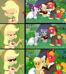 Size: 1808x2008 | Tagged: safe, derpibooru import, applejack, big macintosh, marble pie, maud pie, mayor mare, sugar belle, equestria girls, equestria girls series, holidays unwrapped, the big mac question, spoiler:eqg series (season 2), applecest, applemac, deal with it, female, hotline bling, image, incest, male, marblemac, meme, png, shipping, straight, sugarmac, the cider louse fools