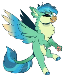 Size: 1519x1822 | Tagged: safe, artist:moccabliss, derpibooru import, oc, oc:sunday, hippogriff, female, image, interspecies offspring, magical gay spawn, offspring, parent:gallus, parent:sandbar, parents:gallbar, png, simple background, solo, transparent background