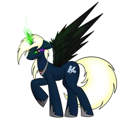 Size: 2048x2048 | Tagged: safe, artist:skydreams, derpibooru import, oc, oc:nightmare skies, oc:skydreams, alicorn, pony, alicorn amulet, alicornified, crystal, crystals on body, dark magic, female, image, magic, mare, png, race swap, simple background, solo, transparent background