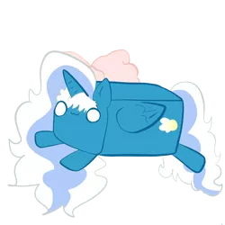 Size: 3000x3000 | Tagged: safe, artist:aurplestarss, derpibooru import, oc, oc:fleurbelle, alicorn, pony, alicorn oc, bow, box, box pony, female, hair bow, horn, image, mare, png, simple background, transparent background, wings