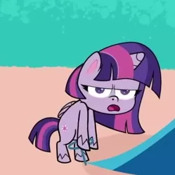 Size: 377x378 | Tagged: safe, derpibooru import, screencap, twilight sparkle, twilight sparkle (alicorn), alicorn, pony, a camping we will go, my little pony: pony life, spoiler:pony life s01e11, angry, bipedal, cropped, female, frustrated, image, mare, png, solo