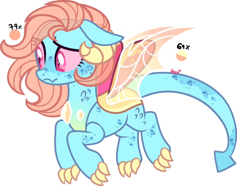 Size: 2157x1695 | Tagged: safe, artist:kurosawakuro, derpibooru import, oc, dragonling, hybrid, female, image, interspecies offspring, offspring, parent:princess ember, parents:embrax, parent:thorax, png, simple background, solo, transparent background