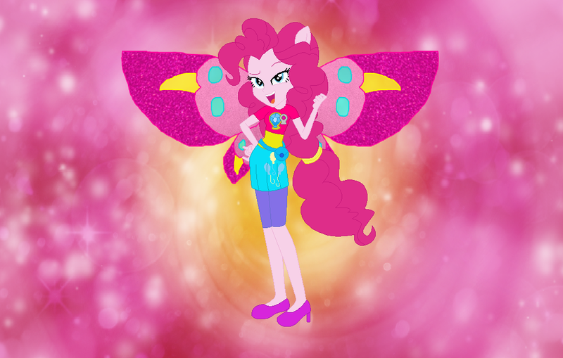 Size: 1043x664 | Tagged: safe, artist:selenaede, artist:user15432, derpibooru import, pinkie pie, fairy, human, equestria girls, barely eqg related, base used, charmix, clothes, crossover, cutie mark, cutie mark on clothes, element of laughter, fairy wings, fairyized, hand on hip, high heels, image, magic winx, open mouth, pink wings, png, ponied up, shoes, wings, winx, winx club, winxified