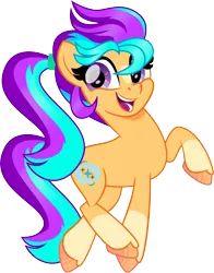 Size: 5870x7490 | Tagged: safe, artist:shootingstarsentry, derpibooru import, oc, oc:shimmer starblazer, earth pony, pony, absurd resolution, female, g5, image, mare, offspring, parent:hitch trailblazer, parent:sunny starscout, parents:sunnyhitch, png, simple background, solo, transparent background, vector