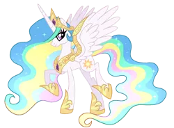 Size: 1548x1139 | Tagged: safe, artist:madlilon2051, derpibooru import, princess celestia, alicorn, pony, base used, eyelashes, female, hoof shoes, image, jewelry, mare, peytral, png, raised hoof, simple background, smiling, tiara, transparent background