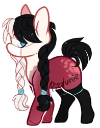 Size: 268x342 | Tagged: safe, artist:pierunie, derpibooru import, oc, unofficial characters only, earth pony, pony, base used, braid, clothes, earth pony oc, face mask, image, mask, png, simple background, socks, solo, transparent background