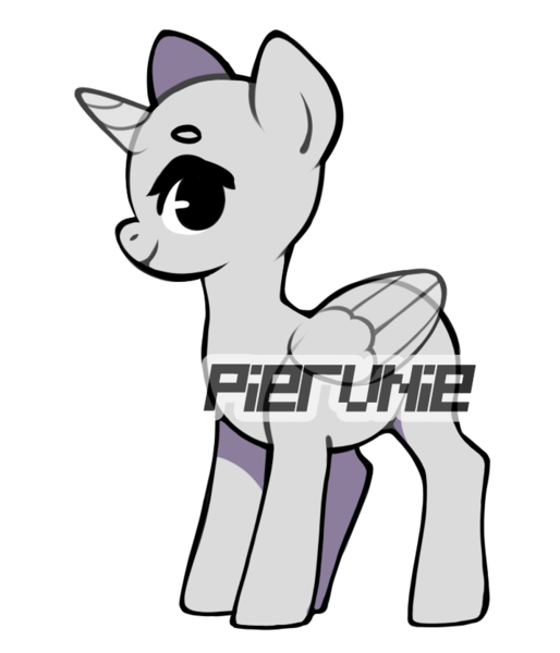 Size: 715x834 | Tagged: safe, artist:pierunie, derpibooru import, oc, unofficial characters only, alicorn, pony, alicorn oc, base, horn, image, png, simple background, solo, transparent background, wings