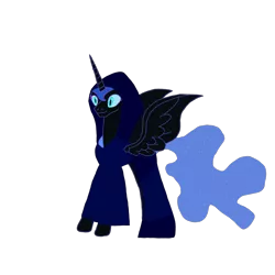 Size: 2100x2100 | Tagged: safe, artist:chanyhuman, derpibooru import, nightmare moon, princess luna, alicorn, pony, blue diamond (steven universe), clothes, cosplay, costume, crossover, female, image, mare, mare in the moon, moon, png, smiling, solo, steven universe, steven universe future, the lunar republic, the new lunar republic, vector, villainess