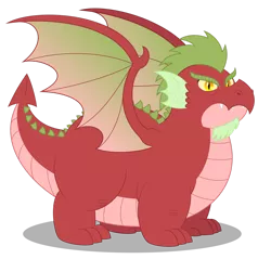 Size: 1920x1832 | Tagged: safe, artist:aleximusprime, derpibooru import, oc, oc:grumblebog, oc:grumblebog the dragon, dragon, absolute unit, age of the alicorns, chonk, chubby, dragon oc, dragon wings, fat, image, male, plump, png, simple background, spikes, spiky tail, tail, transparent background, wings