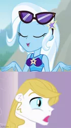 Size: 500x890 | Tagged: safe, derpibooru import, edit, edited screencap, screencap, prince blueblood, trixie, equestria girls, equestria girls series, forgotten friendship, bluetrix, female, image, jpeg, male, shipping, shipping domino, straight