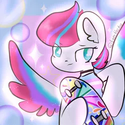 Size: 1024x1024 | Tagged: safe, artist:bumbleshy, derpibooru import, zipp storm, pegasus, pony, female, g5, hoof hold, image, jpeg, skateboard, solo, spread wings, wings