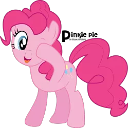 Size: 1432x1439 | Tagged: safe, artist:oobrushstrokeoo, derpibooru import, pinkie pie, earth pony, pony, female, image, pinkie promise, png, simple background, solo, transparent background