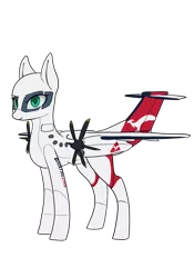 Size: 896x1280 | Tagged: safe, artist:andromailus, oc, unofficial characters only, original species, plane pony, pony, bombardier dash-8, bombardier q400, female, green eyes, image, looking at you, mare, plane, png, simple background, transparent background