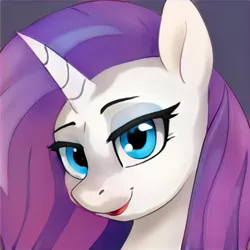 Size: 1024x1024 | Tagged: safe, artist:thisponydoesnotexist, derpibooru import, machine learning generated, pony, horn, image, jpeg, neural network, not rarity, simple background