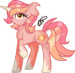 Size: 939x921 | Tagged: safe, artist:gallantserver, derpibooru import, oc, oc:dawn occasum, pony, unicorn, female, image, mare, offspring, parent:princess celestia, parent:sunburst, parents:celestiburst, png, simple background, solo, transparent background