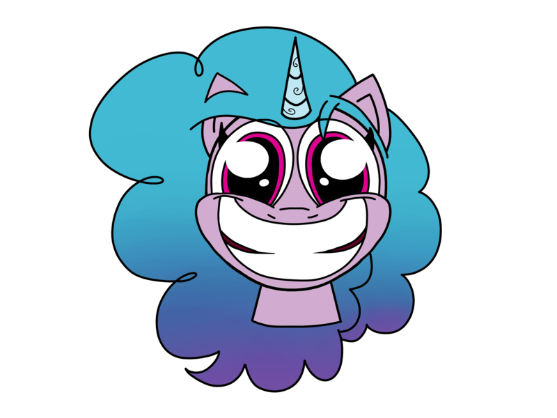 Size: 3999x3000 | Tagged: safe, anonymous artist, derpibooru import, izzy moonbow, pony, unicorn, big grin, big smile, female, g5, grin, image, looking at you, mare, png, simple background, smiling, smiling at you, solo, transparent background