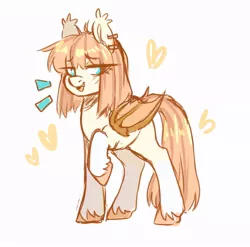 Size: 740x732 | Tagged: safe, artist:cheekipone, derpibooru import, oc, oc:honey milk, unofficial characters only, bat pony, pony, ear piercing, earring, heart, image, jewelry, jpeg, lidded eyes, piercing, smiling, solo