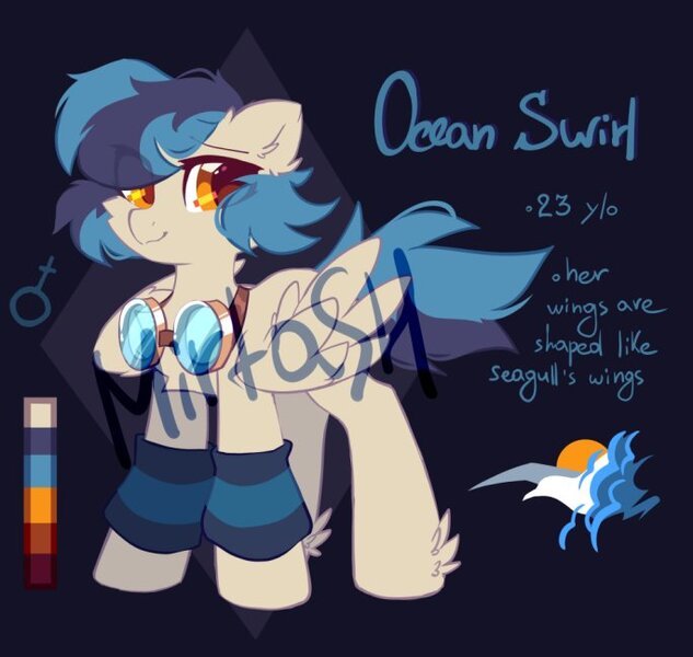 Size: 684x648 | Tagged: safe, artist:mirtash, derpibooru import, oc, unofficial characters only, pegasus, pony, adoptable, female, image, jpeg, mare, reference sheet, solo, watermark, wings
