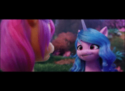 Size: 1828x1332 | Tagged: safe, derpibooru import, edit, edited screencap, editor:i-shooped-a-pwny, screencap, hitch trailblazer, izzy moonbow, pipp petals, queen haven, sunny starscout, zipp storm, earth pony, pegasus, pony, unicorn, my little pony: a new generation, spoiler:my little pony: a new generation, alphabittle blossomforth, animated, bridlewood, collar, colt, father and child, father and son, female, g5, glasses, image, male, mane five (g5), pegasus crystal, sound, stallion, thunder (g5), tree, unicorn crystal, webm, why