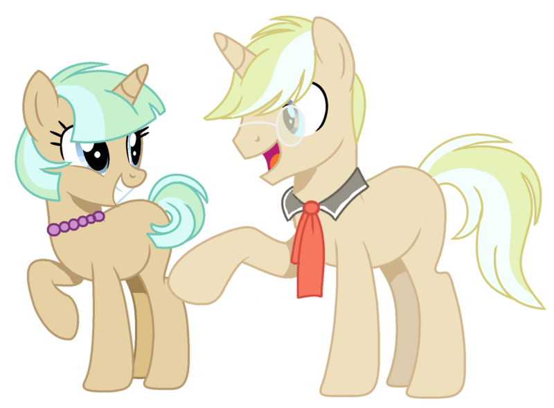 Size: 1280x943 | Tagged: safe, artist:venomous-cookietwt, derpibooru import, oc, unofficial characters only, pony, unicorn, female, image, jewelry, male, mare, necklace, necktie, offspring, parent:coco pommel, parent:trenderhoof, parents:trenderpommel, pearl necklace, png, simple background, stallion, transparent background