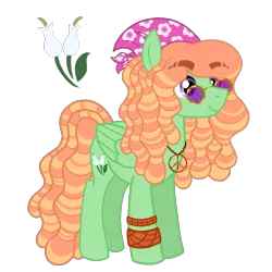 Size: 1081x1081 | Tagged: safe, artist:madlilon2051, derpibooru import, oc, unofficial characters only, earth pony, pony, base used, clothes, earth pony oc, eyelashes, female, headscarf, image, jewelry, mare, necklace, offspring, parent:tree hugger, parent:zephyr breeze, parents:zephyrhugger, peace symbol, png, reference sheet, scarf, simple background, solo, sunglasses, transparent background