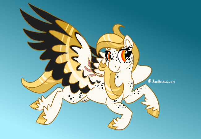 Size: 650x450 | Tagged: safe, artist:sallindaemon, derpibooru import, oc, oc:roc feather, pegasus, pony, colored wings, female, g5, image, mare, multicolored wings, png, solo, wings