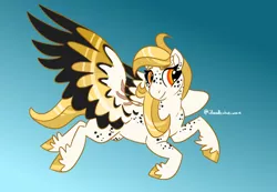 Size: 650x450 | Tagged: safe, artist:sallindaemon, derpibooru import, oc, oc:roc feather, pegasus, pony, colored wings, female, g5, image, mare, multicolored wings, png, solo, wings