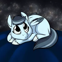 Size: 1000x1000 | Tagged: safe, artist:foxenawolf, derpibooru import, oc, oc:skyborn, unofficial characters only, pegasus, pony, fanfic:cosmic lotus, cute, fanfic art, foal, image, png, solo, unshorn fetlocks