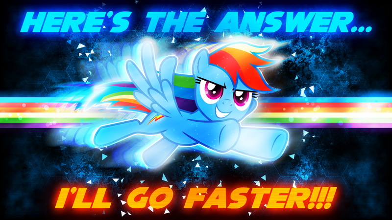 Size: 3840x2160 | Tagged: safe, artist:cloudyglow, artist:game-beatx14, derpibooru import, edit, rainbow dash, pegasus, pony, female, flying, image, mare, png, princewhateverer, solo, song reference, text, wallpaper, wallpaper edit