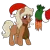 Size: 886x886 | Tagged: artist needed, safe, derpibooru import, oc, oc:anon, ponified, ponified:verity, unofficial characters only, earth pony, pony, blushing, bow, carrot, christmas, clothes, eyes on the prize, female, filly, food, hat, holiday, image, mare, open mouth, open smile, png, present, santa hat, scarf, simple background, smiling, transparent background, verity