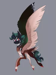 Size: 623x835 | Tagged: safe, artist:mewzynn, derpibooru import, oc, oc:aspen, unofficial characters only, pegasus, pony, image, large wings, looking at you, male, png, simple background, smiling, solo, spread wings, stallion, tail, tail feathers, wings